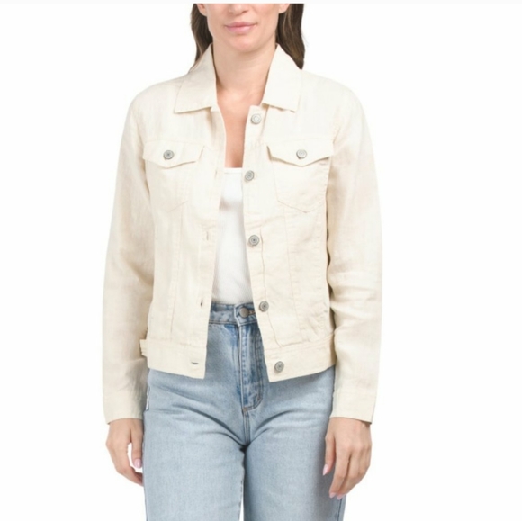 JNY Jackets & Blazers - NWT JNY white 100%linen white jackets